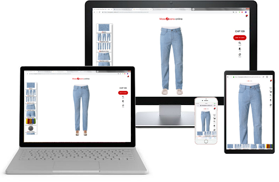 Jeans made to measure and according to your wishes, configurator